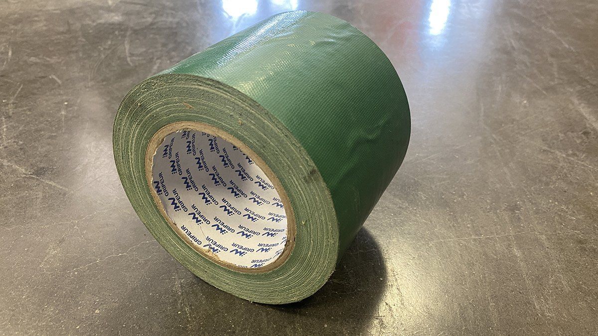 Scotch de réparation de bâche opaque verte PVC