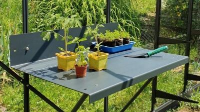 Table serre en verre