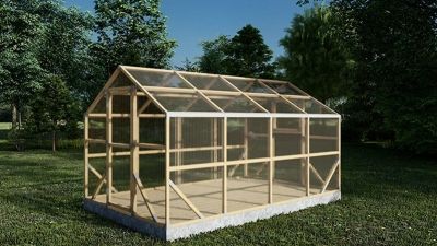 serre bois et polycarbonate
